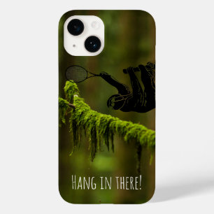 Sloth Tennis Player in the Rainforest w/ Text Case-Mate iPhone 14 Case