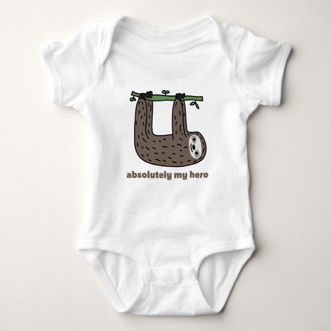 Sloth the Hero Baby Bodysuit (Front)