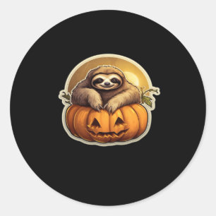 Sloth themed halloween Classic T-Shirt_1 Classic Round Sticker