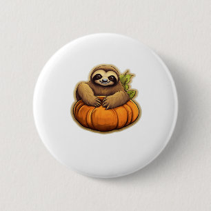 Sloth themed halloween Oversized T-Shirt_1 6 Cm Round Badge