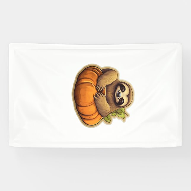 Sloth themed halloween Oversized T-Shirt_1 Banner (Horizontal)