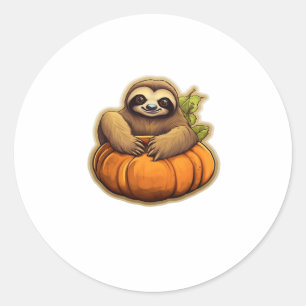 Sloth themed halloween Oversized T-Shirt_1 Classic Round Sticker
