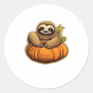 Sloth themed halloween Oversized T-Shirt_1 Classic Round Sticker
