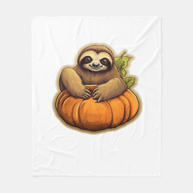 Sloth themed halloween Oversized T-Shirt_1 Fleece Blanket (Front)