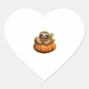 Sloth themed halloween Oversized T-Shirt_1 Heart Sticker