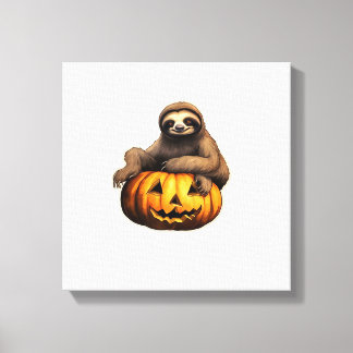 Sloth themed halloween Oversized T-Shirt Canvas Print