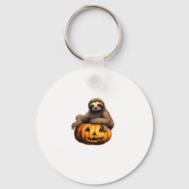 Sloth themed halloween Oversized T-Shirt Key Ring (Front)