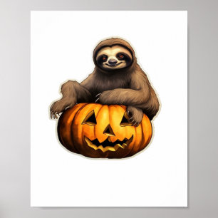 Sloth themed halloween Oversized T-Shirt Poster