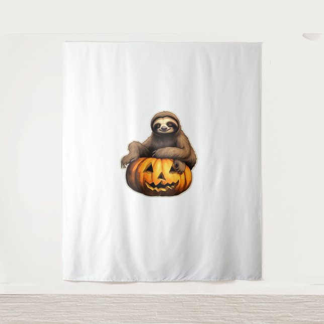 Sloth themed halloween Oversized T-Shirt Tapestry (Front)
