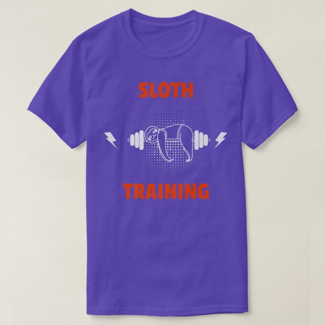 Sloth Training gym lazy  T-Shirt (Design Front)