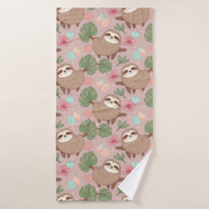Sloth Tropical Dream Bath Towel