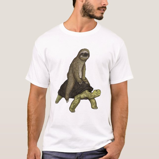 Sloth Turtle Shirt Sloth Riding Tortoise Speed is  (Front)