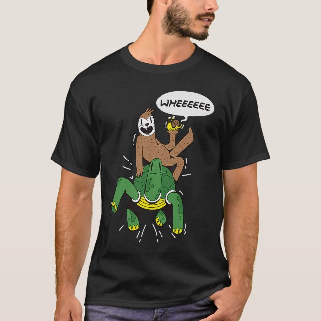 Sloth Turtle Snail T-Shirt (Front)