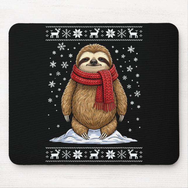 Sloth Ugly Christmas  Mouse Pad (Front)