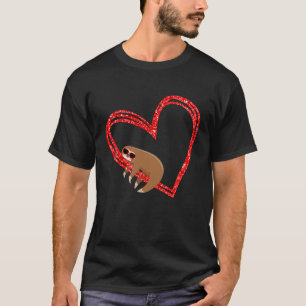 Sloth Valentine's Day Heart  Sloth  Men Women T-Shirt