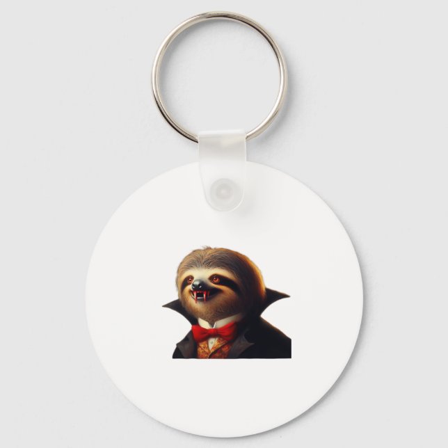 Sloth Vampire Classic T-Shirt Key Ring (Front)