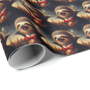 Sloth Vampire Wrapping Paper