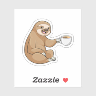 Sloth with Cup of Coffee