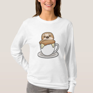 Sloth with Cup of Coffee T-Shirt