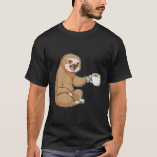 Sloth with Cup of Coffee T-Shirt