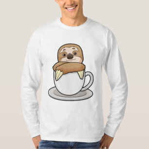 Sloth with Cup of Coffee T-Shirt