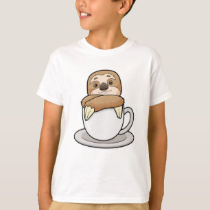 Sloth with Cup of Coffee T-Shirt