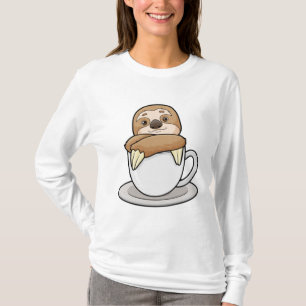 Sloth with Cup of Coffee T-Shirt