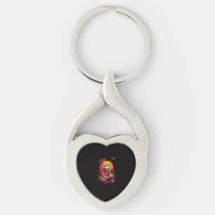 Sloth with skateboard on halloween night Classic T Key Ring