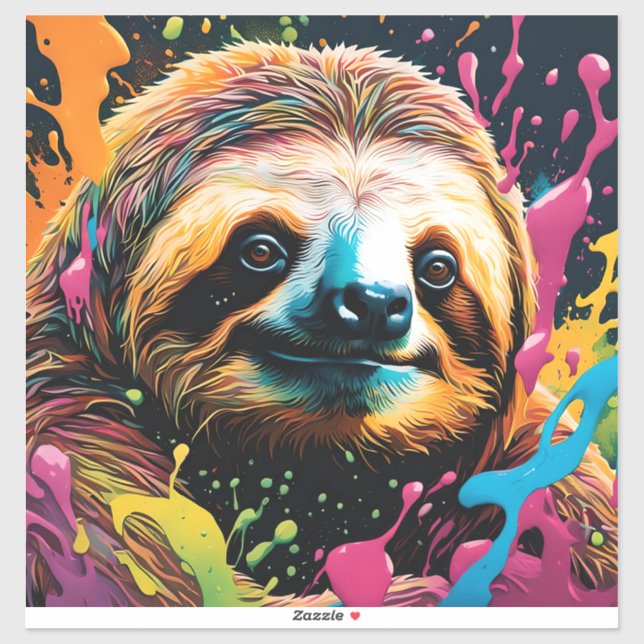 Sloth with splatters (Sheet)
