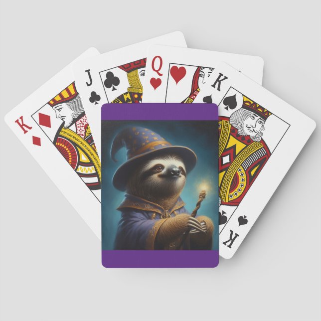 Sloth Wizard Playing Cards (Back)
