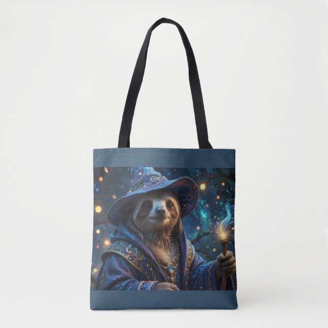 Sloth Wizard Tote Bag (Front)