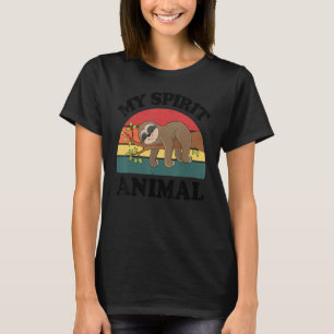 Sloth Women Men Cute My Spirit Animal Is A Lazy S T-Shirt