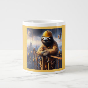 Sloth Working the High Steel Large Coffee Mug