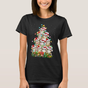 Sloth  Xmas Lights Santa Sloth Christmas Tree T-Shirt