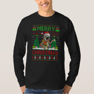 Sloth  Xmas Tree Lights Ugly Santa Sloth Christmas T-Shirt