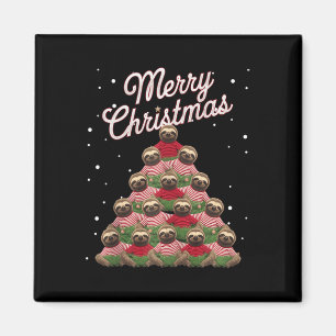 Sloth Xmas Tree Sloths Christmas Tree Tank Top  Magnet