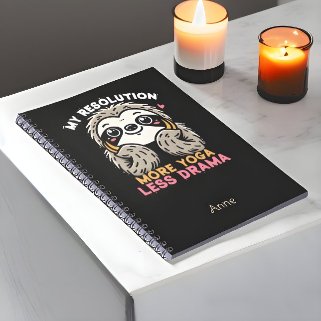 Sloth Yoga Notebook - More Yoga Less Drama (Creator Uploaded)