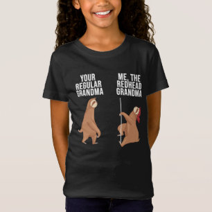 Sloth Your Regular Grandma Me The Redhead Grandma T-Shirt