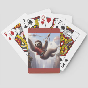 Sloth Ziplining Playing Cards