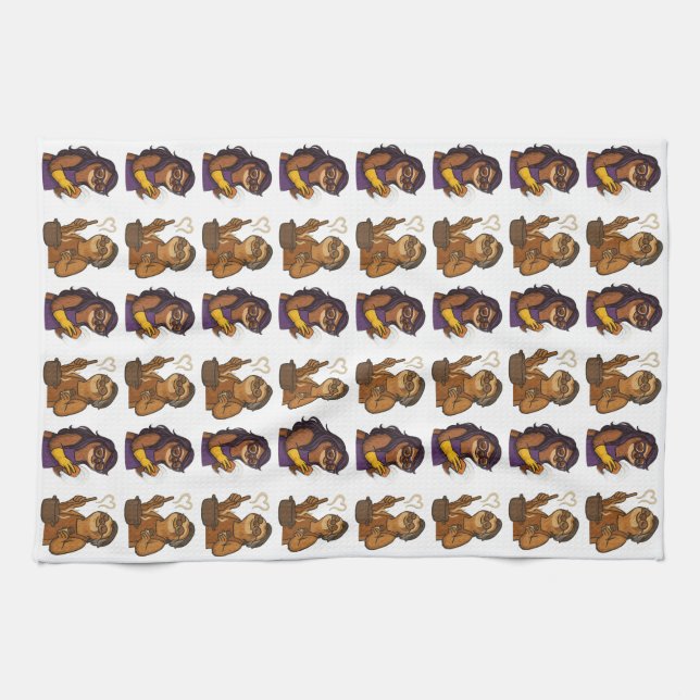 SlothMint Domestic Duo Tea Towel (Horizontal)