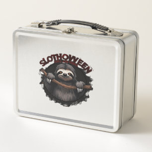 Slothoween Chill And Thrill - Creepy Sloth Classic Metal Lunch Box