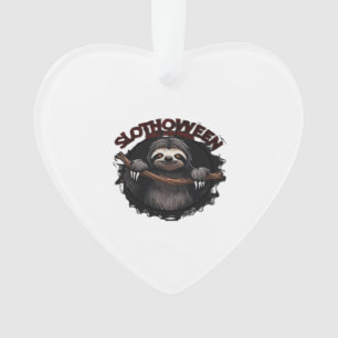 Slothoween Chill And Thrill - Creepy Sloth Classic Ornament