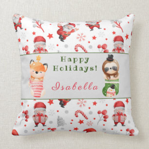 Sloths and Fox Customise Text and Name 20"X20" Cushion