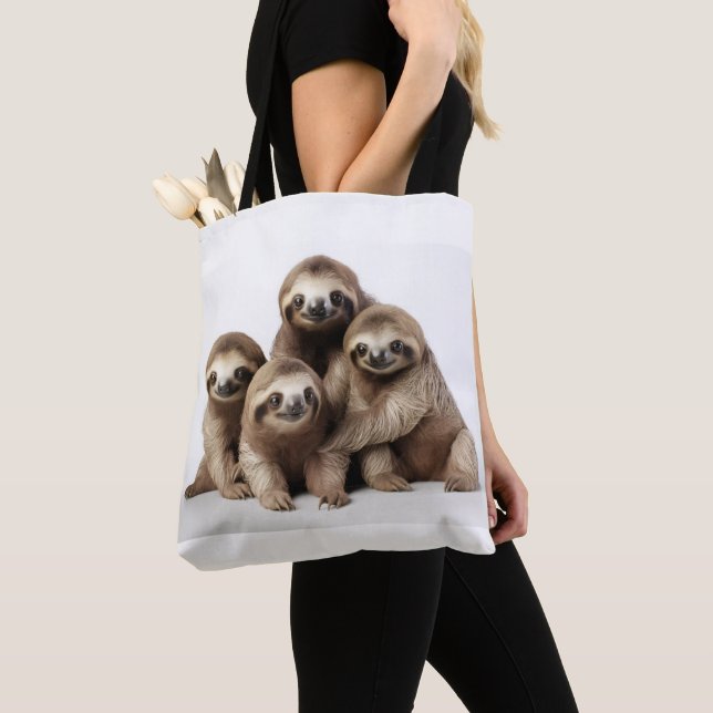 Sloths background design tote bag (Close Up)