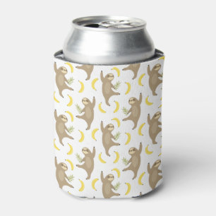 Sloths & Bananas Pattern Can Cooler