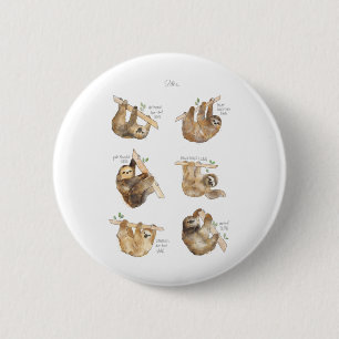 Sloths Classic  6 Cm Round Badge