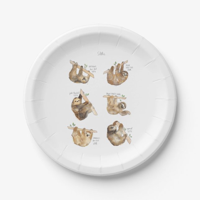 Sloths Classic  Paper Plate (Front)