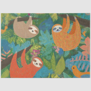 Sloths Hanging out in Trees  Tissue Paper