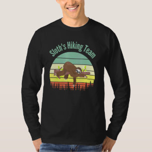 Sloths Hiking Team Retro Sunset T-Shirt