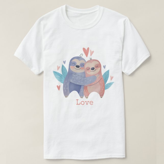 Sloths in Love T-Shirt (Design Front)